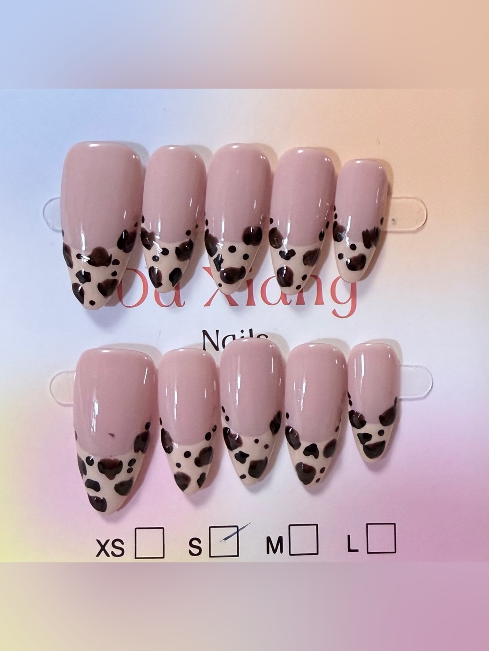 Leopard Print Pink Cat Nail Covers